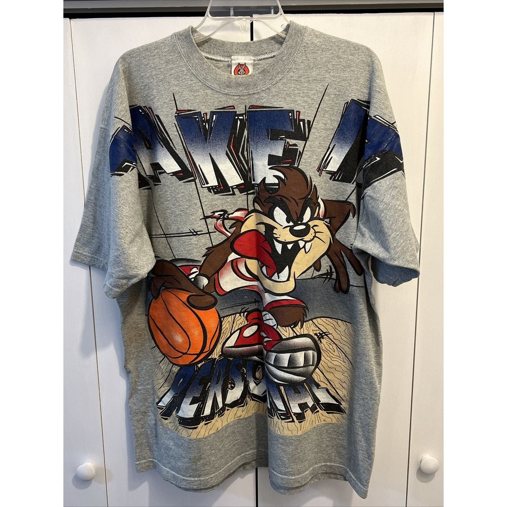VTG Looney Tunes TAZ Tasmanian Devil TAKE IT PERSONAL‎ T-shirt Large Graphic Y2K